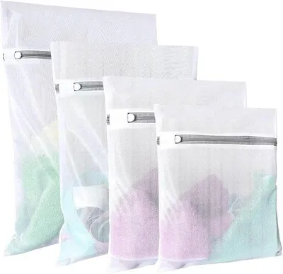Image de Set de trousses de toilette de voyage - Grandes trousses de toilette de voyage avec fermeture à pression - Pochettes de protection pour soutiens-gorge et vêtements de bébé - Idéales pour les voyages et le quotidien