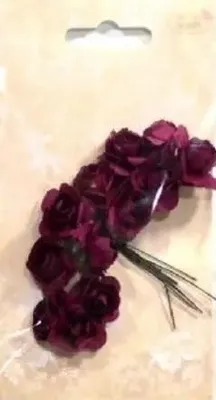 Produktbild von Papierrosen 12Stk. kastanienbraun
