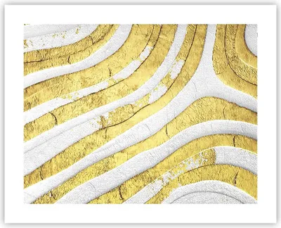 Produktbild von Poster - Poster ohne Rahmen - Abstraktion Gold Weiß - 50x40 cm - Wand Bild - Wanddeko - Wandbilder - Kunstposter - Wandposter - Bilder - Kunstdruck - Wanddekoration - Wandbild - P2XAA50x40-4511