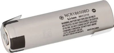 Produktbild von Panasonic Li-Ion 3,6V 3100mAh NCR18650BD BD Z-Lötfahne