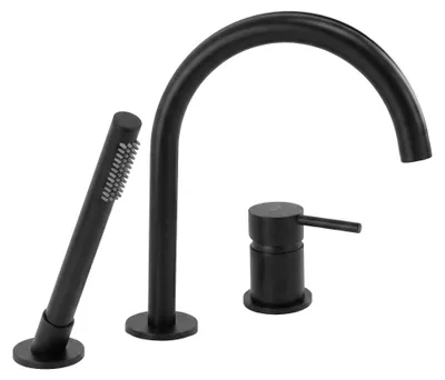 Produktbild von 3-Loch-Badewannenarmatur REA Lungo Black