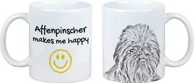 Zdjęcie produktu dla Affenpinscher – kubek z motywem psa, wesoły kubek dla miłośników psów, spersonalizowany produkt marki Art-Dog