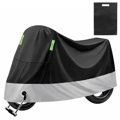 Zdjęcie produktu dla Plandeka na motocykl wodoszczelna oxford XXL 245X105X125 cm do garażu