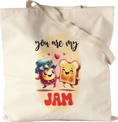 Produktbild von You Are My Jam Lustiger Jutebeutel für Marmeladen- und Toastliebhaber Süßes Geschenk