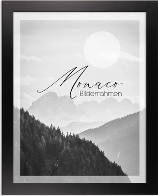 Produktbild von Bilderrahmen Monaco 60x80 cm in Schwarz Matt mit 1 mm Kunstglas klar