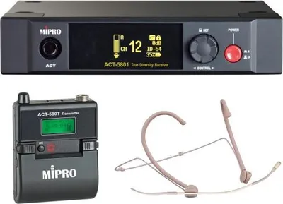Zdjęcie produktu dla Mipro ACT-5801 z nadajnikiem bodypack i mikrofonem nagłownym