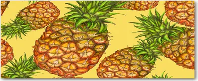 Imagen del producto de Tulup®: Panel protector de vidrio para la cocina, anti-salpicaduras - 125x50 - Protector de salpicaduras fabricado en vidrio templado, ideal para decoración, alimentos y bebidas, con diseño de piña