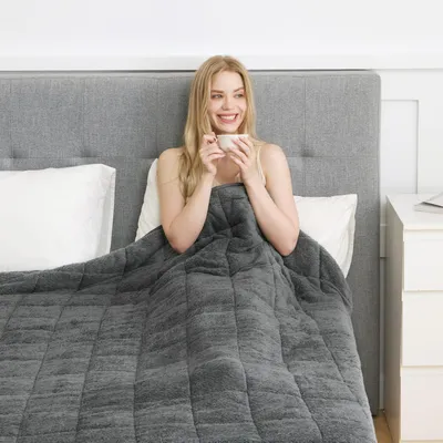 Obrázok produktu pre Závažná prikrývka, 6 kg, 125 x 180 cm, sivá, na relaxáciu