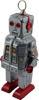 Produktbild von Spielzeugroboter - Medium Roboter - Weltraumroboter - Grau - Blechroboter