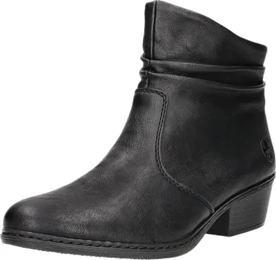 Obrázek produktu pro Rieker dámské kotníkové boty na zip s blokovým podpatkem 75556, velikost:38 EU, barva:Black