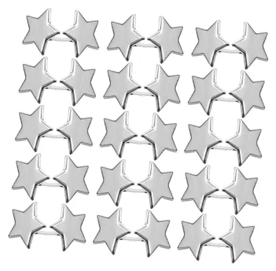 Produktbild von 200 Stück Metall-Papierklammern Mini-Stern-Brads für Bastelarbeiten und Scrapbooking