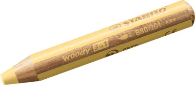 Obrázek produktu pro Stabilo - barevná tužka 880 Woody 3 v 1 pastelově žlutá | 5 kusů