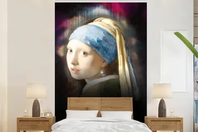 Produktbild von MuchoWow® Fototapete für Wohnzimmer oder Schlafzimmer Wandtapete Vinyl Motivtapete Mädchen mit Perlenohrring - Johannes Vermeer - Ölgemälde - 200x300 cm - Wanddekorationen