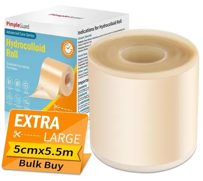 Image de Pansement hydrocolloïde, rouleau de 5 cm x 5,5 m, imperméable, auto-adhésif, très absorbant