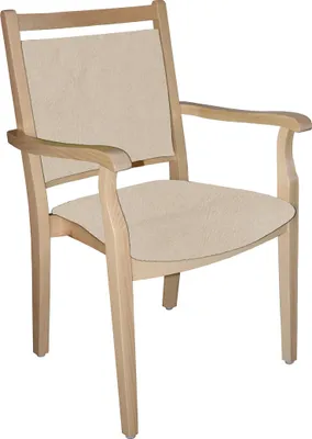 Produktbild von Seniorenstuhl mit Armlehnen André Armlehnenstuhl Pflegestuhl CleanStoff Sensa Creme
