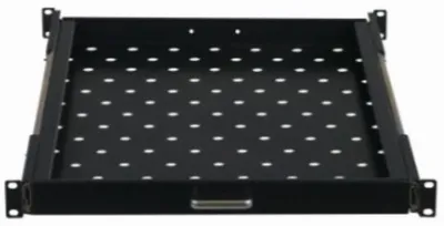 Produktbild von Rockstable 1 HE 19" Fachboden Ausziehbar, Regalboden, SPCC, Stahl, Schwarz, 1 Stück(e), 5,87 kg