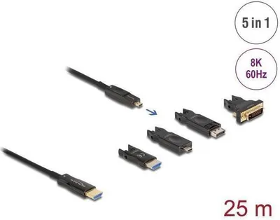 Produktbild von DELOCK Aktives Optisches 5 in 1 HDMI Kabel 8K 60 Hz 25 m