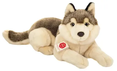 Produktbild von Teddy Hermann Wolf liegend, Kuscheltier, Stofftier, Plüschtier, 40 cm, 908555