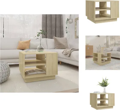 Obrázek produktu pro vidaXL Konferenční stolek Sonoma dub 55x55x43 cm materiál na bázi dřeva - Konferenční stolky
