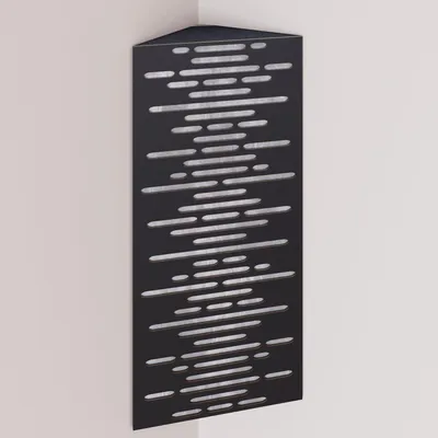 Obrázek produktu pro Balení po 2 kusech – Úzká akustická rohová basová past s sametovým potahem | 50 x 23 x 10 cm | Odraz – zvuková izolace | [WAVE – černá | bílá]