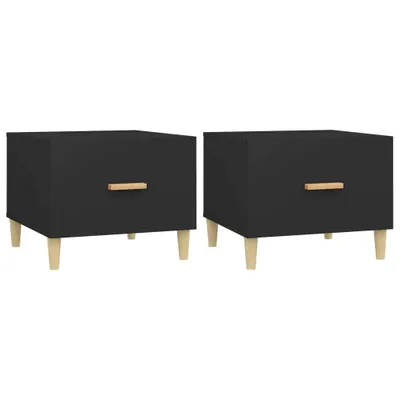 Obrázek produktu pro vidaXL Konferenční stolky 2 ks Černá 50x50x40 cm Dřevěný materiál