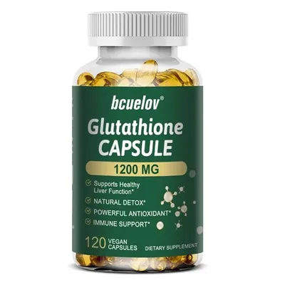 Image de Glutathione Capsule 1200mg (120 capsules) Complément alimentaire, peau, visage, antioxydant, anti-âge, santé de la peau, éclaircissement de la peau, nettoyage
