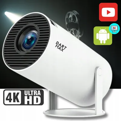 Produktbild von Led Projektor 4K, Smart Android Tv 130 Zoll, Wifi, Bluetooth, Drehbar