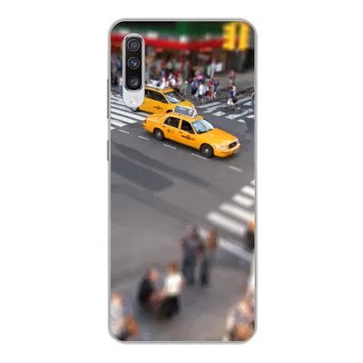 Produktbild von MuchoWow® Handyhülle Schutzhülle Hülle für Samsung Galaxy A70 New York - Amerika - Taxi Silikon Softcase Handy Hülle - Schutzhaube