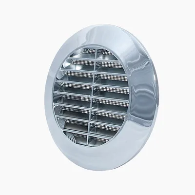 Image de Przybysz Grille de ventilation ronde chromée avec grille 150 mm