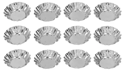 Produktbild von 12-teilige Eierkuchenform, Mini-Rund-Cupcake-Pfanne, Edelstahl-Werkzeugset zum Backen