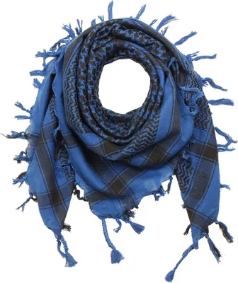 Produktbild von Palituch - blau-ultramarin - schwarz - Kufiya PLO Tuch