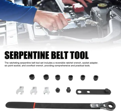 Produktbild von Ratschen-Serpentinenriemen-Werkzeug, einfach zu verwendendes, robustes Spanner-Set für die Autoreparatur
