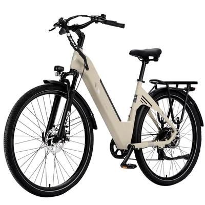 Produktbild von TTGO C3 E-Bike 28 Zoll Elektro Fahrrad 36V 18Ah Akku 250W Hinterradmotor Shimano 7-Gang Federgabel LCD Display Sandgelb