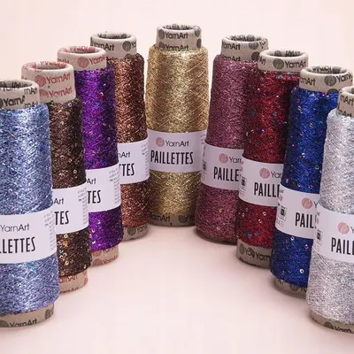 Zdjęcie produktu dla Włóczka / nić metalizowana z cekinami YarnArt Paillettes 8002 / złoto