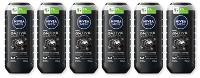 Produktbild von NIVEA MEN Pflegedusche Active Clean 6 x 250ml