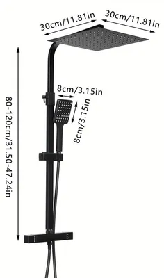 Obrázek produktu pro Sprchová sada - Sprchová hlavice - Sprchový set - Ruční sprcha - Sprchový systém - Termostatická baterie