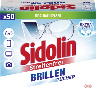 Produktbild von Sidolin Brillenputztuch 663429 50 St./Pack.