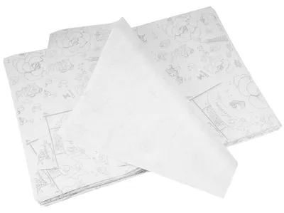 Produktbild von 100 Blatt Käsepapier, Brotpapier 36 x 26 cm, Butterpapier, fettdichtes Papier für Lebensmittel, ölbeständiges Feinkostpapier, bedrucktes Backpapier für Lebensmittel, Butter, Käse, Sandwiches, Hamburger, Pommes frites
