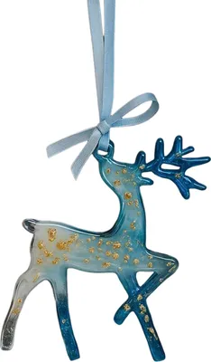 Produktbild von Weihnachtsschmuck-Set aus Acryl-Rentier-Schneeflocken-Dekorationen, bruchsicherer Baumschmuck zum Aufhängen für die Weihnachtsdekoration