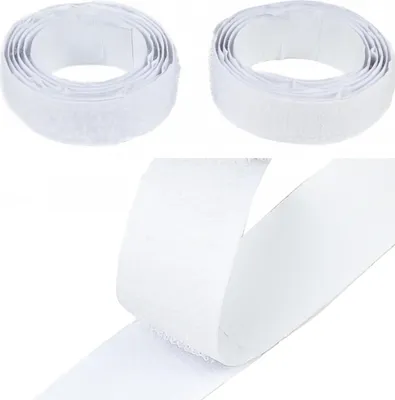 Produktbild von Klettband Klettverschluss Klettklebeband Klettpad Selbstklebend Stark Weiß Set