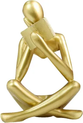 Produktbild von Goldene Skulptur Abstracte Kunst Dekoration für Zuhause und Büro