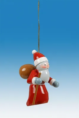 Produktbild von Baumbehang Weihnachtsmann 3tlg. Höhe 6,5cm NEU