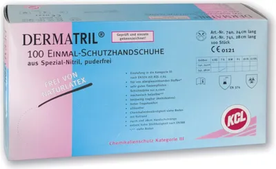 Immagine prodotto di Guanto monouso DermatrilL741, taglia 8 (confezione da 100 pezzi)