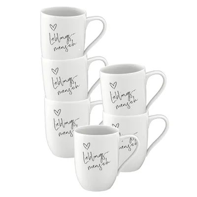 Obrázek produktu pro Multipack Villeroy & Boch hrnek s uchem Lieblingsmensch - 6 kusů