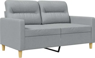 Immagine prodotto di vidaXL divano a 2 posti grigio chiaro 120 cm in tessuto