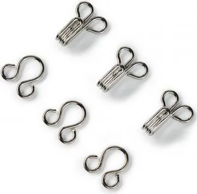 Produktbild von Prym 261 194 Kleiderhaken und Augen EIS 2 silber 35 St  