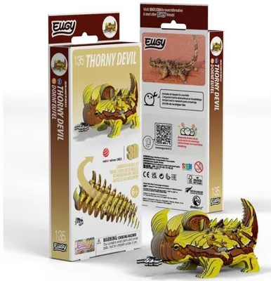 Produktbild von Eugy 3D Puzzle - Dornteufel - Bastelset aus Karton 44 Teile