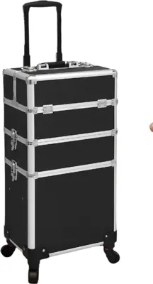 Produktbild von 3-in-1-Make-up-Trolley – Kosmetikkoffer – Beauty-Organizer – 35 cm x 68,5 cm x 25 cm