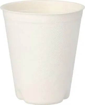 Produktbild von Trinkbecher Zuckerrohr "pure" 0,3 l Ø 9 cm · 10 cm weiss für Heißgetränke
