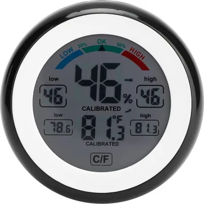 Produktbild von Digitales LCD-Touchscreen-Thermometer/Hygrometer für den Innenbereich – Temperatur- und Luftfeuchtigkeitsmesser für den Haushalt
